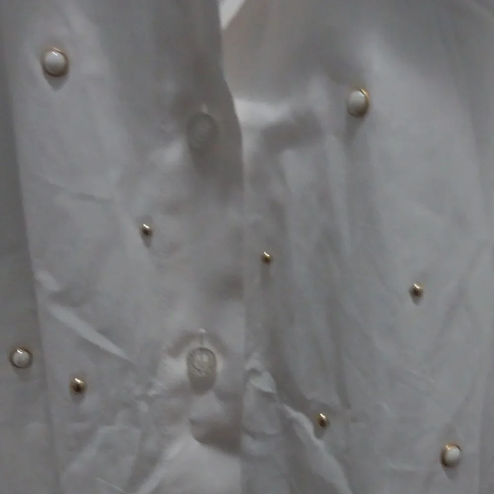 Karl Lagerfeld White Shirt with Stud Accents - Picture 4 of 7